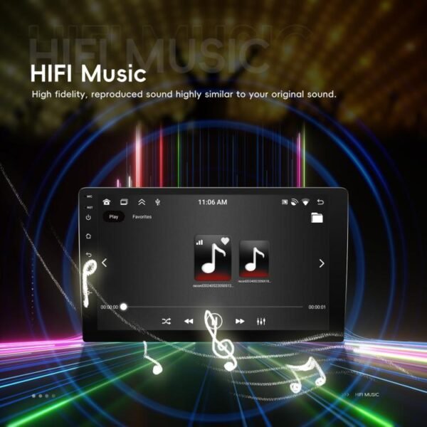 9 Inch Android 4+64G Dual-Butt Large Screen Car Carplay Built-In DAB Car Central Control Integrated Navigation System, Standard, Standard+AHD+Microphone - Image 3