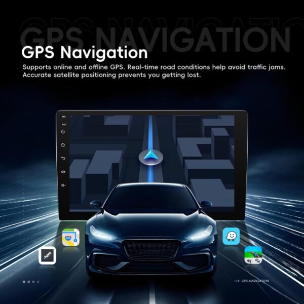 9 Inch Android 4+64G Dual-Butt Large Screen Car Carplay Built-In DAB Car Central Control Integrated Navigation System, Standard, Standard+AHD+Microphone - Image 9