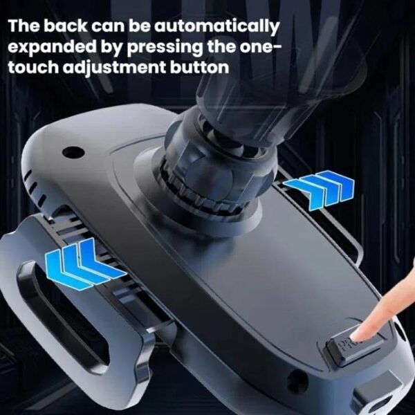 15W Wireless Induction Snap-on Charging Car Air Outlet Phone Holder, Black, Black + Long Hook Clip, Black + Car Charger Head, White + Car Charger Head - Image 7