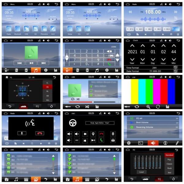 7 Inch Wired Carplay Dual Butt MP5 Player Bluetooth Big Screen Car Center Control, Standard, Standard+12 Light Camera - Image 13