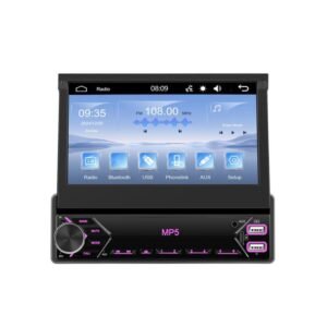 7 inch Universal Manual Retractable Screen Car MP5 Player Car Center Control All-in-One Wired Carplay, Standard, Standard+12 Light Camera