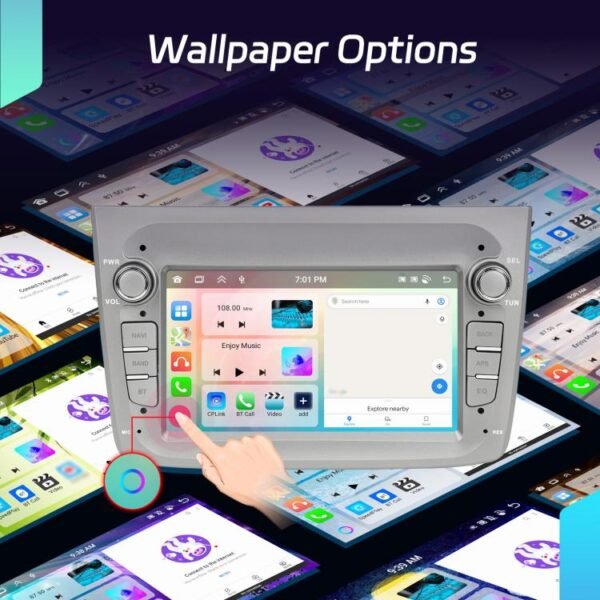 For Alfa Romeo MITO 2008-2016 7 inch Horizontal Screen Android 15 Carplay Car Center Control Integrated Machine, 4+64G, 2+64G - Image 3