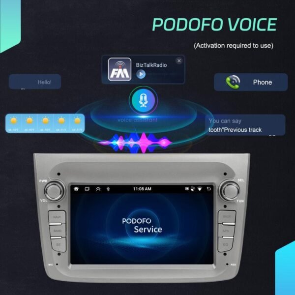 For Alfa Romeo MITO 2008-2016 7 inch Horizontal Screen Android 15 Carplay Car Center Control Integrated Machine, 4+64G, 2+64G - Image 9