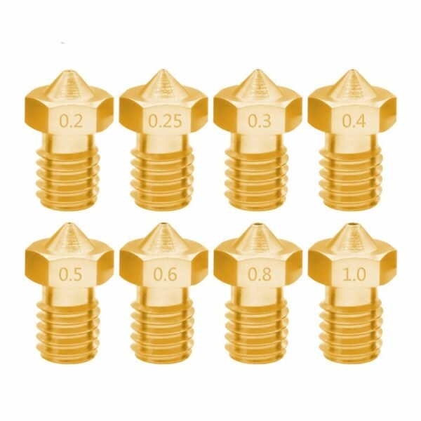 8 PCS Bugatti 3D Printer Accessories E3D-V5 V6 Nozzle M6 Thread Consumables Hot Nozzle, 1.75/0.2mm, 1.75/0.25mm, 1.75/0.3mm, 1.75/0.35mm, 1.75/0.4mm, 1.75/0.5mm, 1.75/0.6mm, 1.75/0.8mm, 1.75/1.0mm, 3/0.2mm, 3/0.3mm, 3/0.4mm, 3/0.5mm, 3/0.6mm, 3/0.8mm...