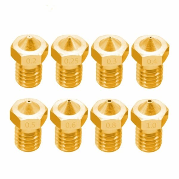 8 PCS Bugatti 3D Printer Accessories E3D-V5 V6 Nozzle M6 Thread Consumables Hot Nozzle, 1.75/0.2mm, 1.75/0.25mm, 1.75/0.3mm, 1.75/0.35mm, 1.75/0.4mm, 1.75/0.5mm, 1.75/0.6mm, 1.75/0.8mm, 1.75/1.0mm, 3/0.2mm, 3/0.3mm, 3/0.4mm, 3/0.5mm, 3/0.6mm, 3/0.8mm... - Image 2