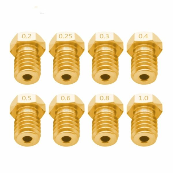 8 PCS Bugatti 3D Printer Accessories E3D-V5 V6 Nozzle M6 Thread Consumables Hot Nozzle, 1.75/0.2mm, 1.75/0.25mm, 1.75/0.3mm, 1.75/0.35mm, 1.75/0.4mm, 1.75/0.5mm, 1.75/0.6mm, 1.75/0.8mm, 1.75/1.0mm, 3/0.2mm, 3/0.3mm, 3/0.4mm, 3/0.5mm, 3/0.6mm, 3/0.8mm... - Image 3