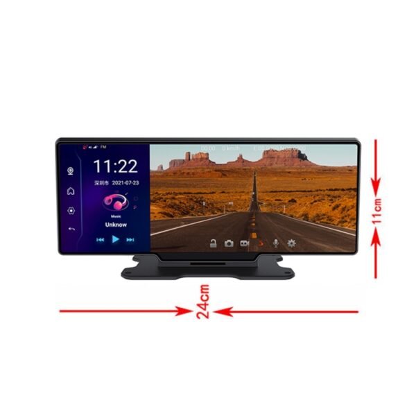 K880 Car 11 inch Widescreen 1080P 4G Center Console Driving Recorder Reversing Voice Control Android AR Navigator with Bluetooth Dongle - Image 2