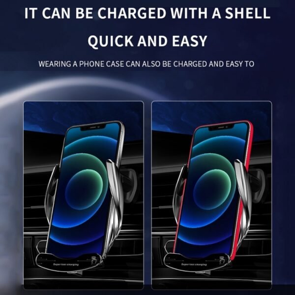 G10 Infrared lnduction Wireless Fast Charging Air Outlet Car Holder - Image 9