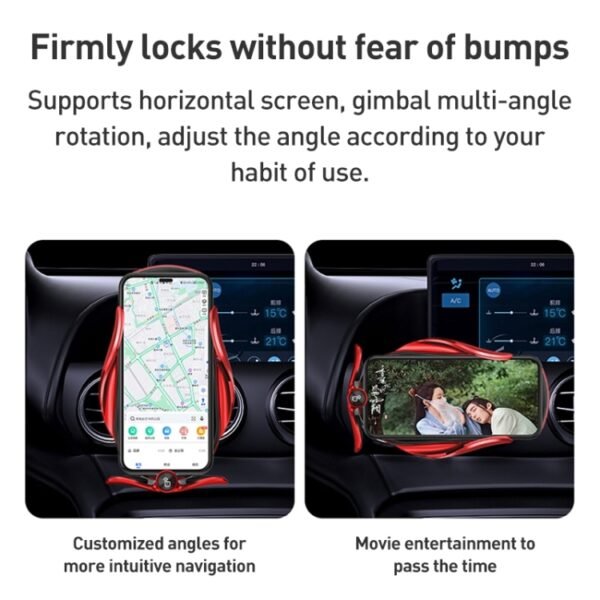 M1 Electric Opening/Closing Wireless Fast Charging Air Outlet Car Holder - Image 6