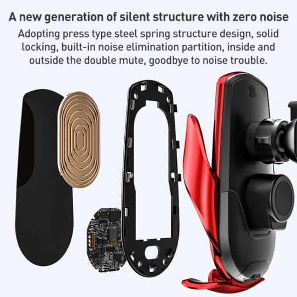 M1 Electric Opening/Closing Wireless Fast Charging Air Outlet Car Holder - Image 8