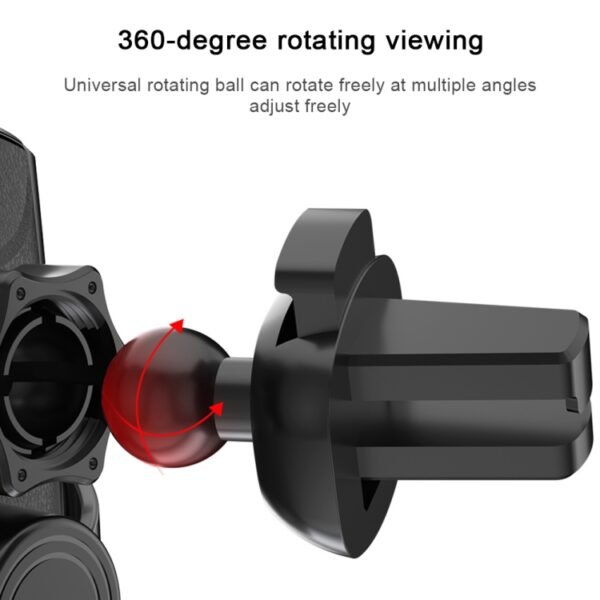 Q2 15W Universal Rotation Infrared Induction Magnetic Car Wireless Charging Mobile Phone Holder with Micro USB + 8 Pin + Type-C / USB-C Magnetic Connector, Q2 Blue, Q2 Red, Q2 Silver, Q2 Black, Q2 Gold - Image 11