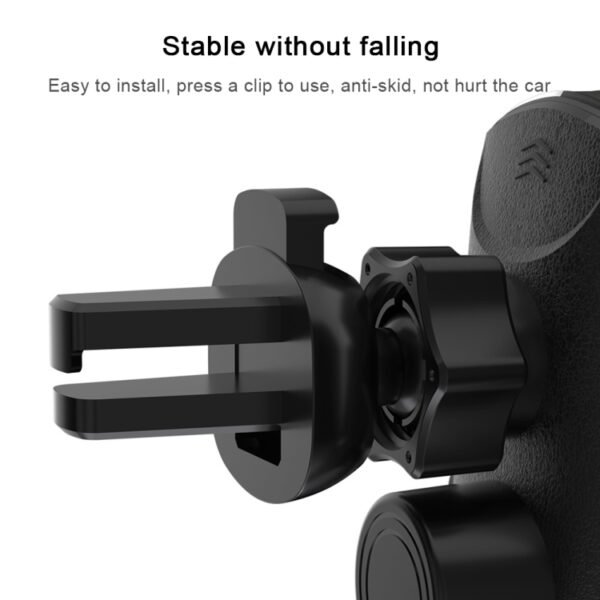 Q2 15W Universal Rotation Infrared Induction Magnetic Car Wireless Charging Mobile Phone Holder with Micro USB + 8 Pin + Type-C / USB-C Magnetic Connector, Q2 Blue, Q2 Red, Q2 Silver, Q2 Black, Q2 Gold - Image 10