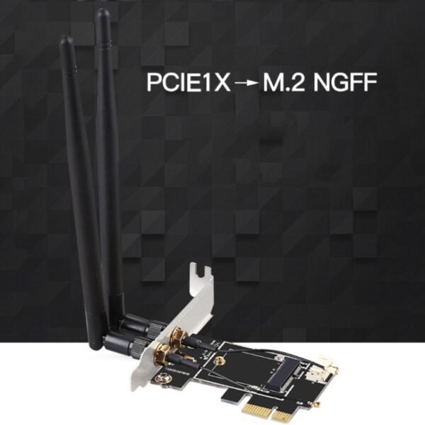 TXB001 PCIE-1X Card to NGFF-Ekey Dual Antenna Adapter - Image 4