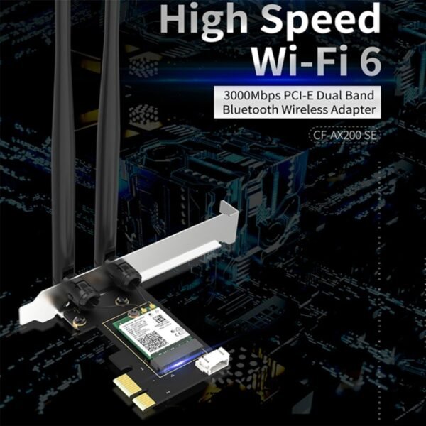 CF-AX200 SE 3000Mbps PCI-E Dual Band Frequency Bluetooth Wireless Network Card - Image 4