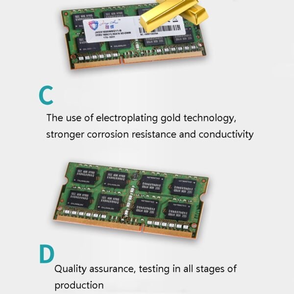 JingHai 1600MHz DDR3L PC3L-12800S 1.35V Low Voltage Notebook Memory Strip, 4GB - Image 5