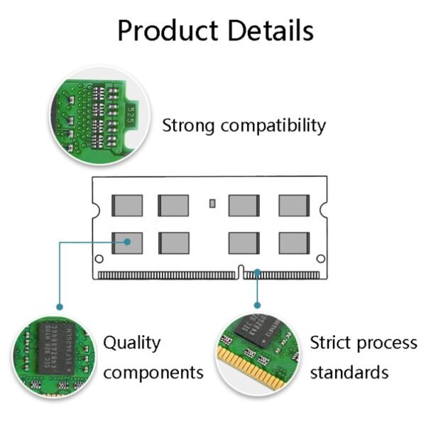 JingHai 1600MHz DDR3L PC3L-12800S 1.35V Low Voltage Notebook Memory Strip, 4GB - Image 6