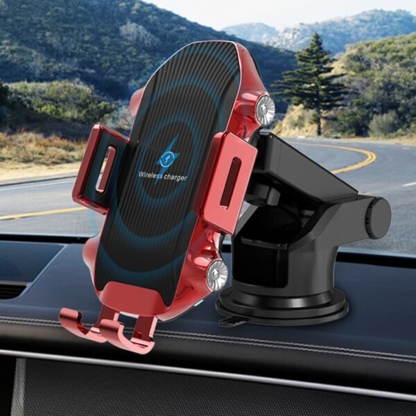 X343 15W Car Wireless Charger Smart Induction Suction Cup Phone Holder - Image 7