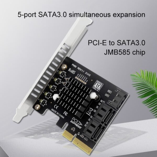 PCI-E To 5 SATA 3.0 Expansion Card - Image 6