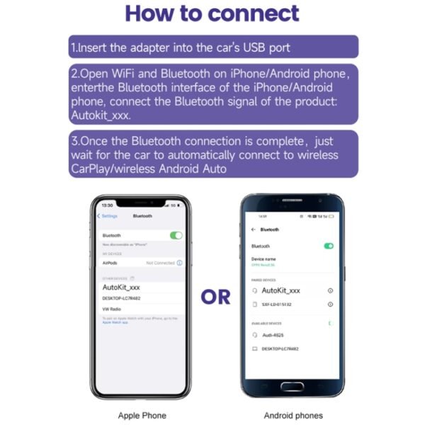 Wired to Wireless Carplay Box Android Auto for Car Interconnection - Image 11